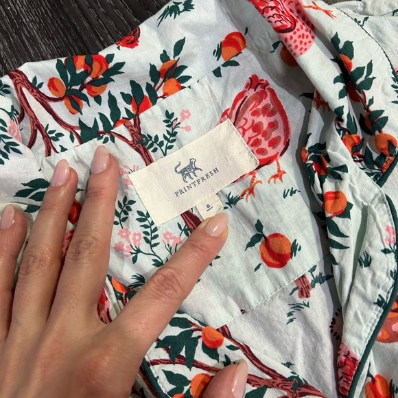 Printfresh Hen Pajamas with Chicken and Tree Print Cotton Set Retail $168 - Picture 8 of 10